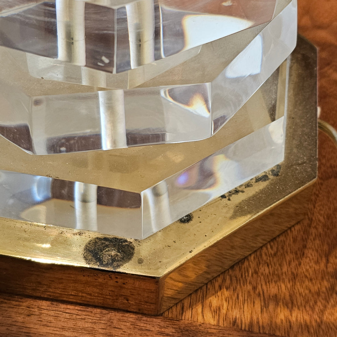 Stacked Lucite Table Lamp