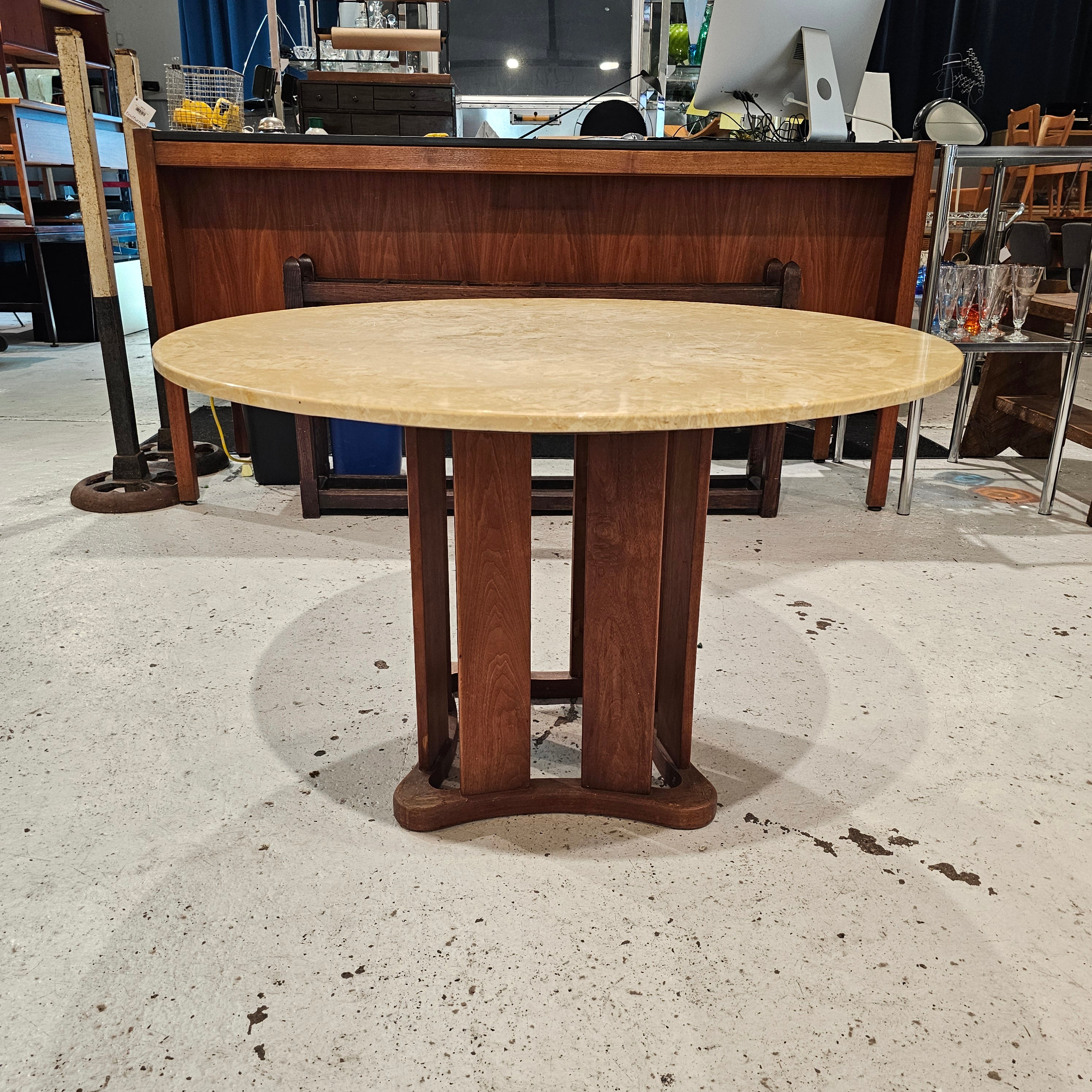 Manufactured Stone Top Round Table – findfurnish
