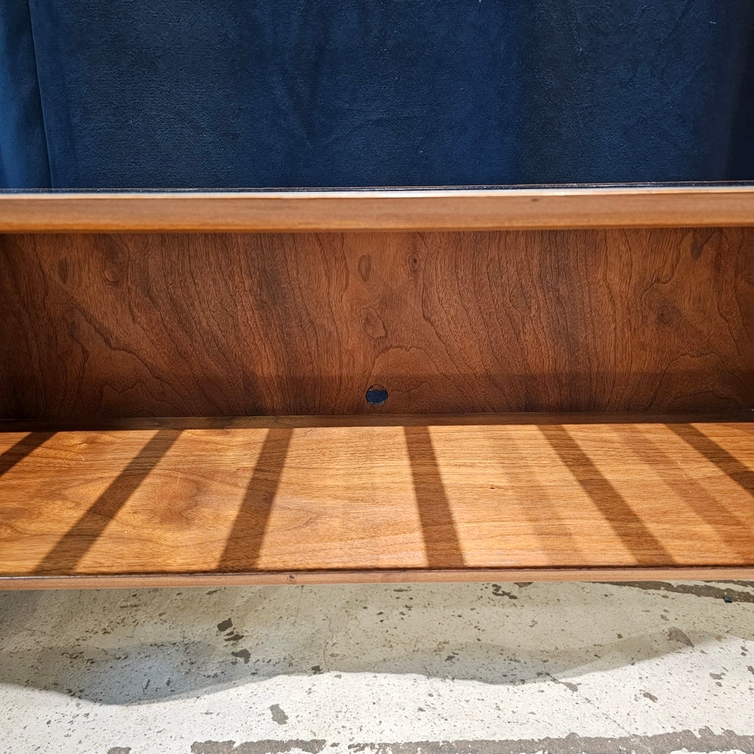 MCM Glass Top Display Console Table