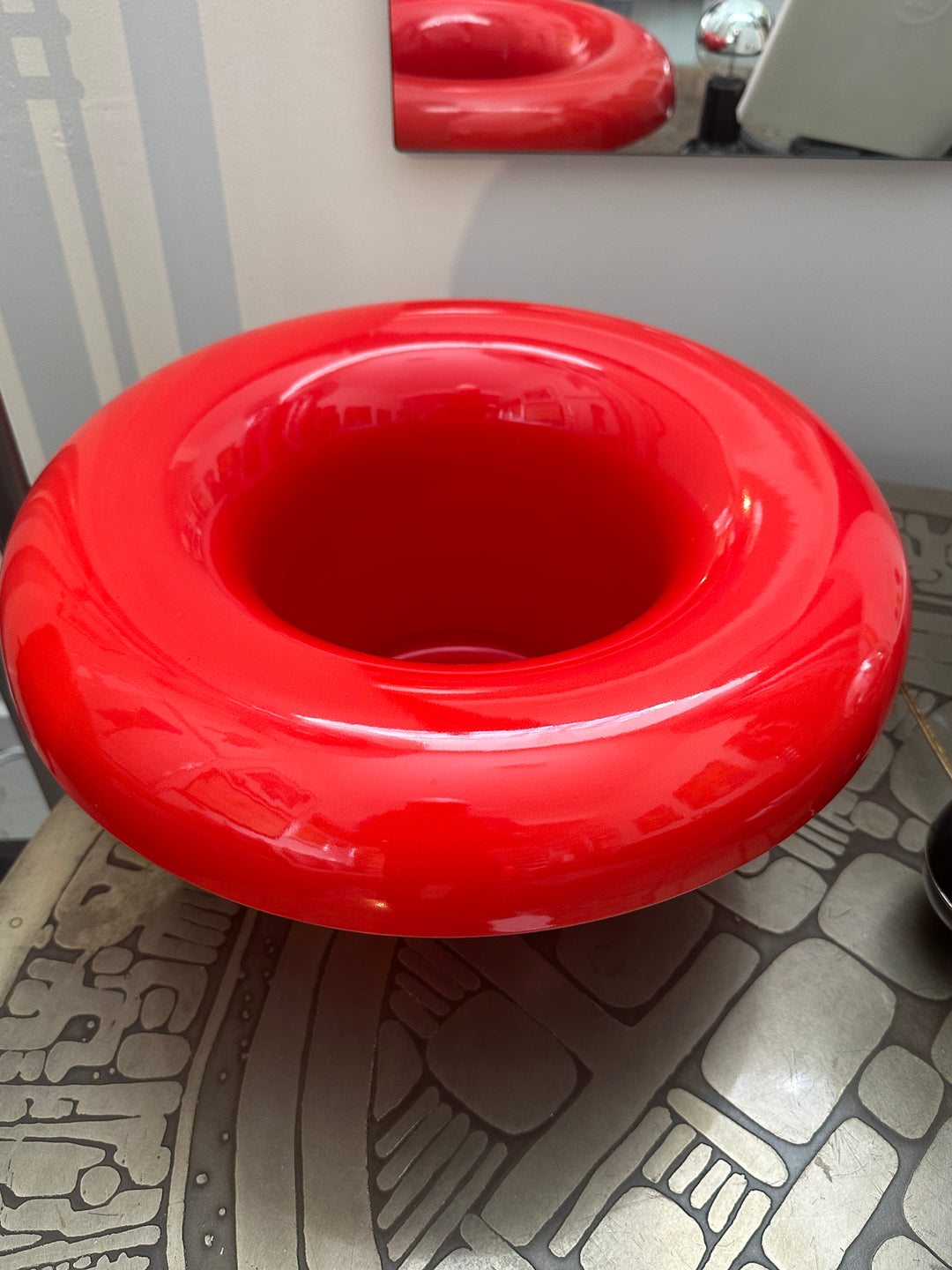 Postmodern ceramic vessel by Sicart, Italy