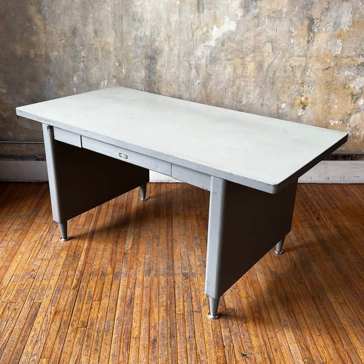 1960's Bentson Steel Library Table