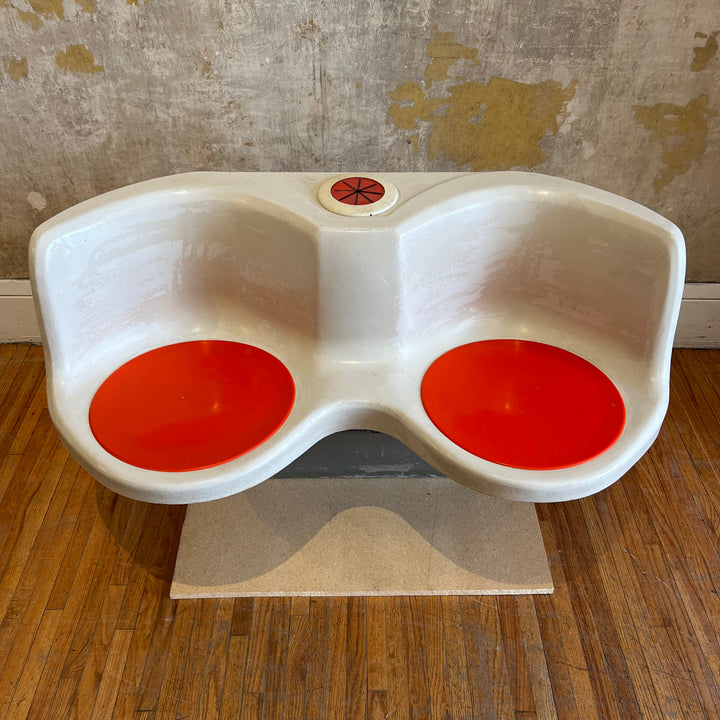 Vintage Brunswick Bowling Alley Seating