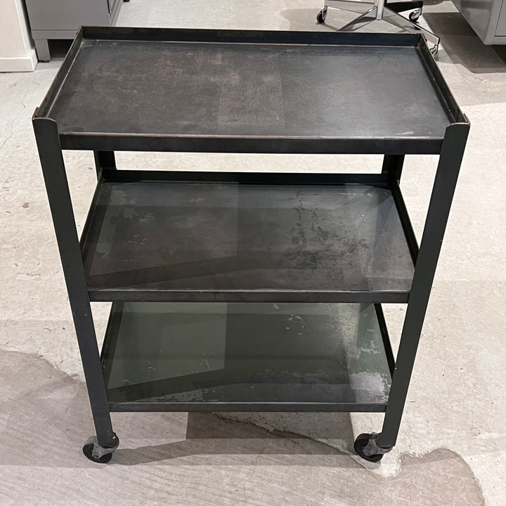 Small Vintage 3-shelf Industrial Cart