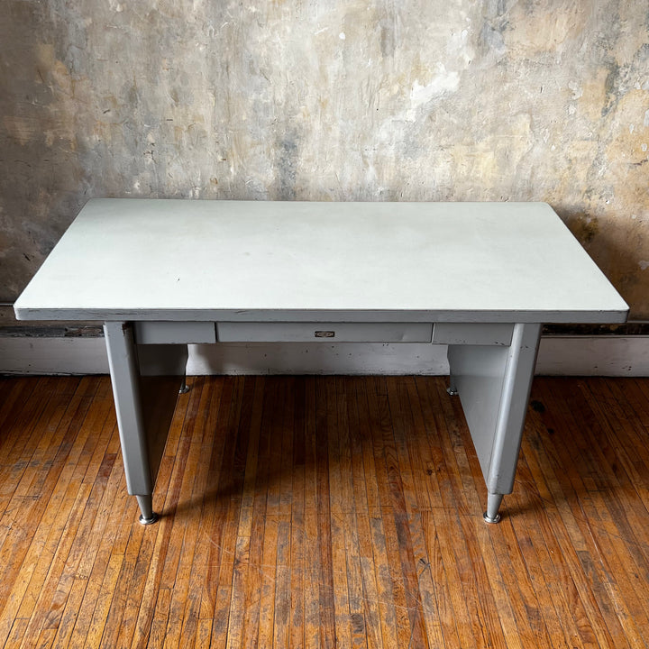 1960's Bentson Steel Library Table