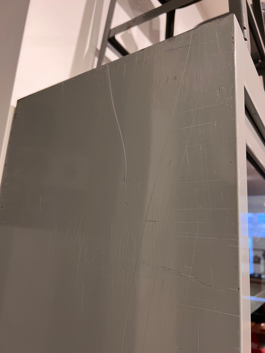 Large Industrial Steel Glass Door Cabinet