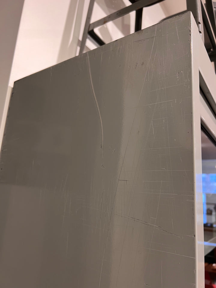 Large Industrial Steel Glass Door Cabinet