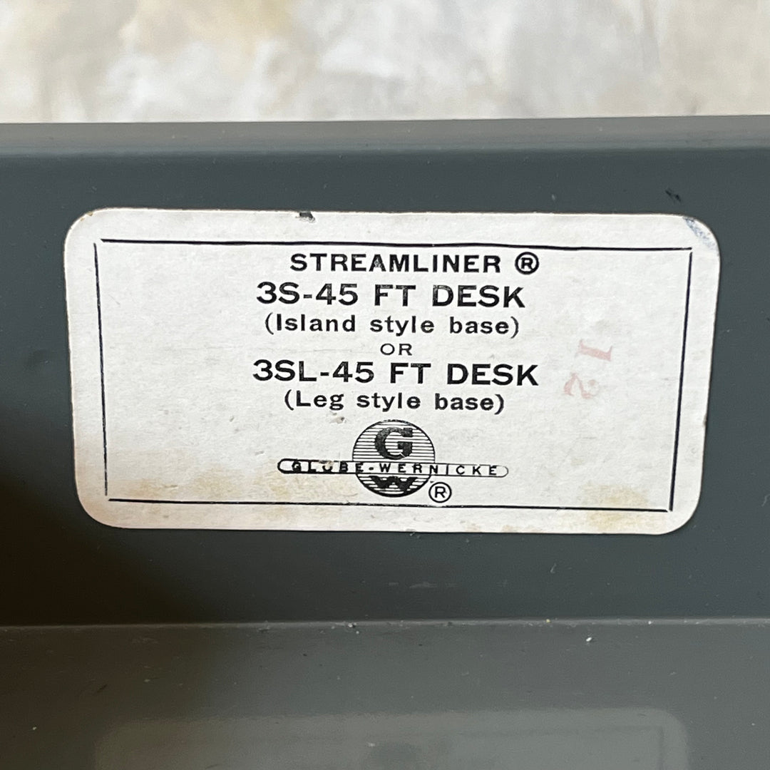 Globe Wernicke “Streamliner” Single Pedestal Tanker Desk