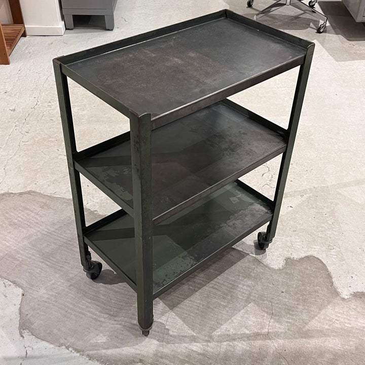 Small Vintage 3-shelf Industrial Cart