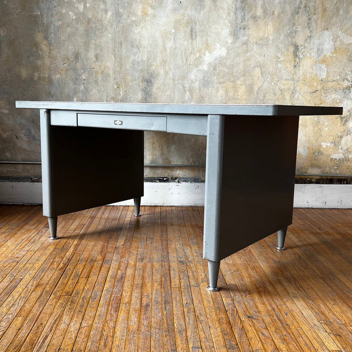 1960's Bentson Steel Library Table