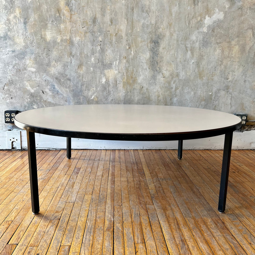 48” Knoll-Style Steel Coffee Table w/Laminate Top